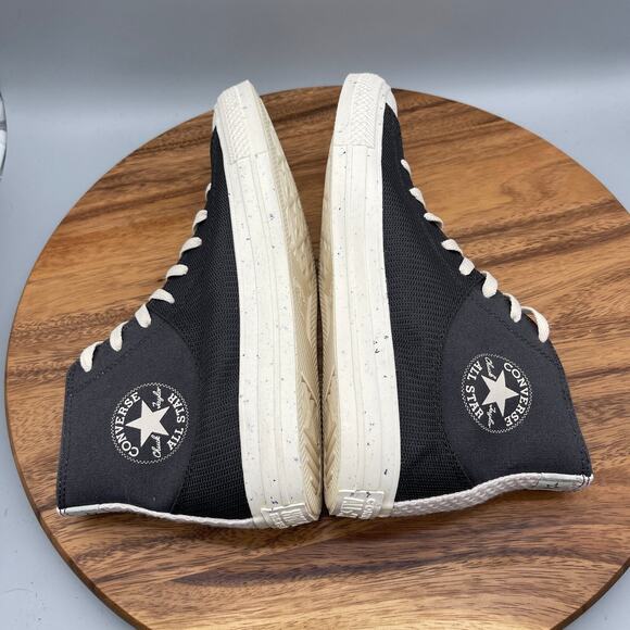 Converse All Star Chuck Taylor Hi Shoes Mens 8.5 Black Skate Casual Sneakers EUC - Picture 6 of 8